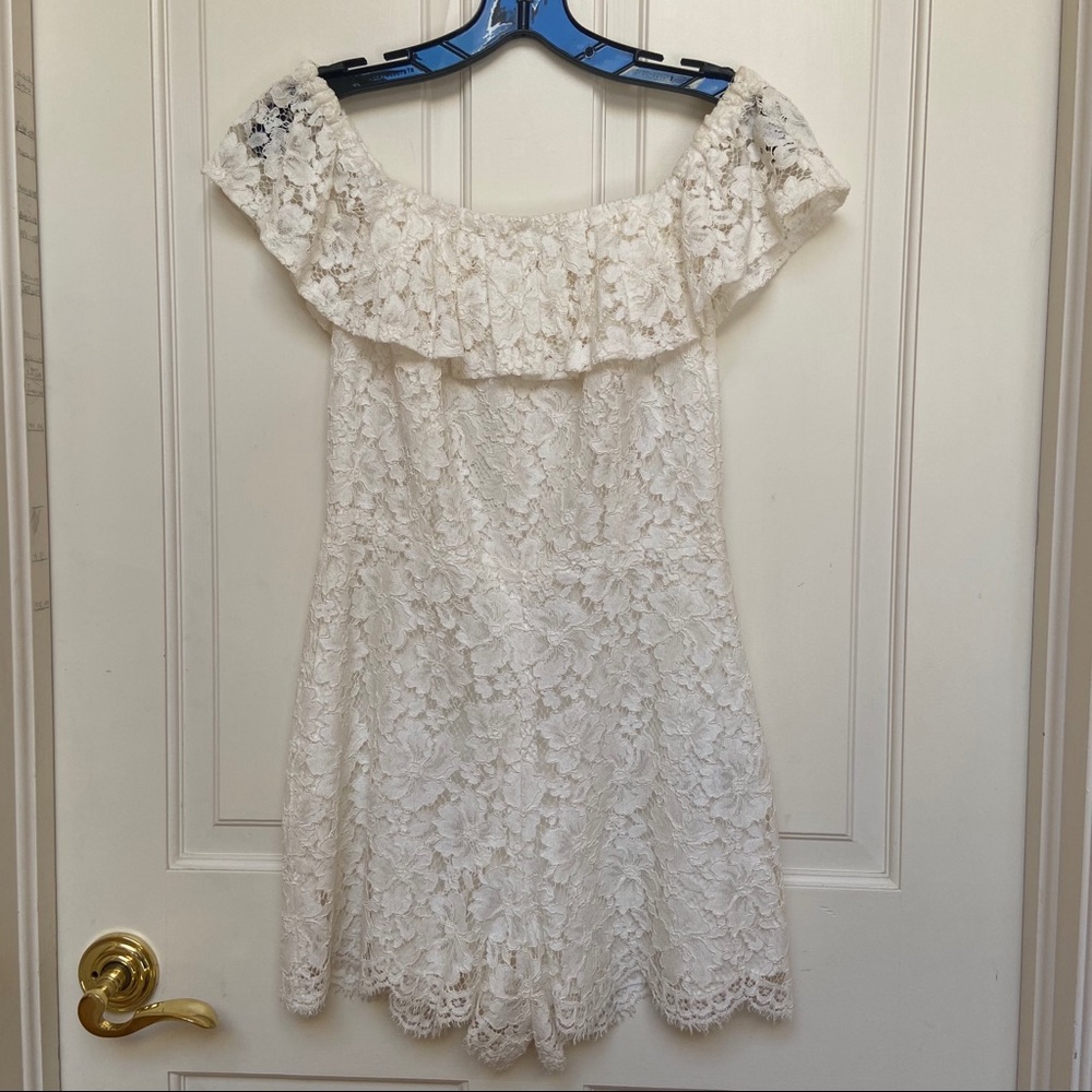 Sandro White Lace Romper